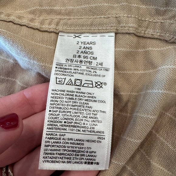 Gap, 2T Brown Striped Kids Shirt - Picture 6 of 7